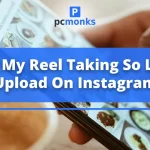 Smartphone showing Instagram Reel stuck on "Not posted yet" error message with a loading bar.