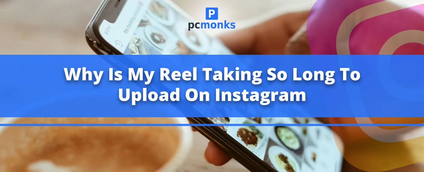 Smartphone showing Instagram Reel stuck on "Not posted yet" error message with a loading bar.