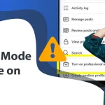 Step-by-step guide showing how to fix Facebook Professional Mode not available on profile by adjusting privacy settings.