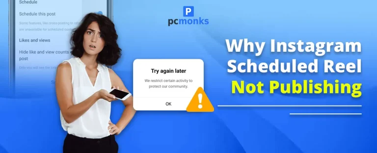A person troubleshooting an Instagram scheduled reel not publishing error on a professional creator account.