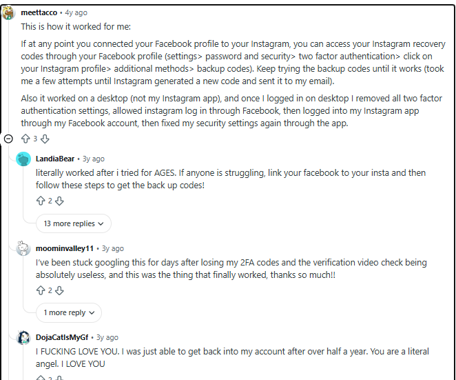 Instagram video selfie verification success screen showing a confirmed identity checkmark