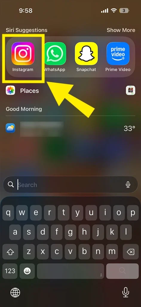 Open the Instagram app.