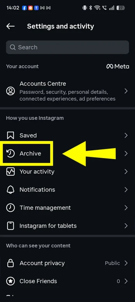 Tap Archive.