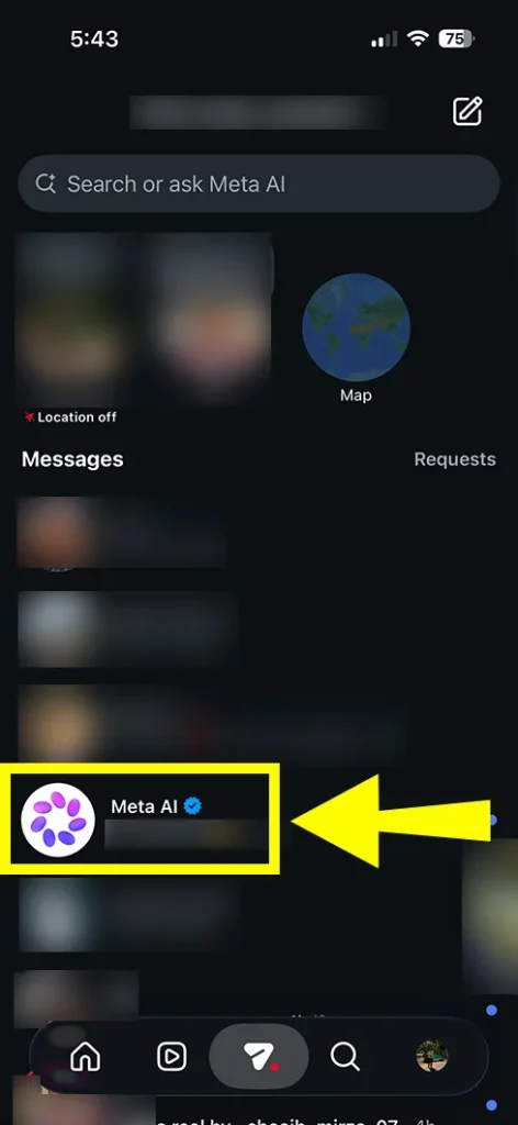 Open the Meta AI chat.
