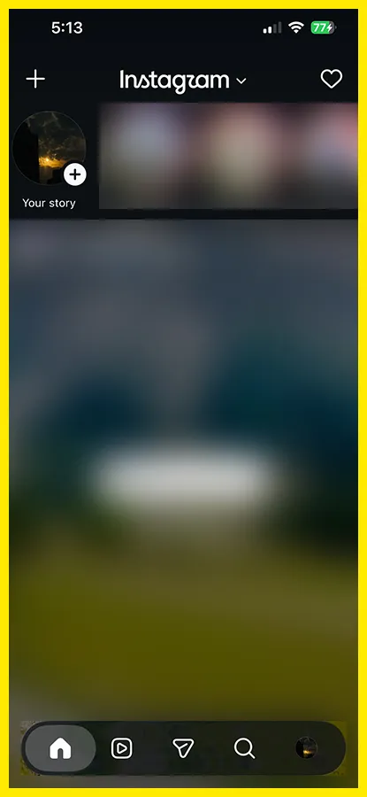 Open the Instagram app and find the post you want to comment on.